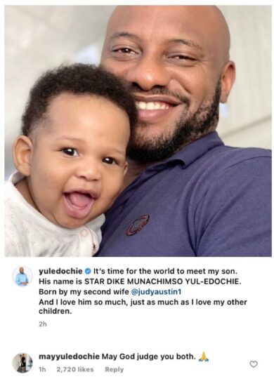 Yul Edochie Flaunts Son With Second Wife First Wife Fumes Pm News 9202