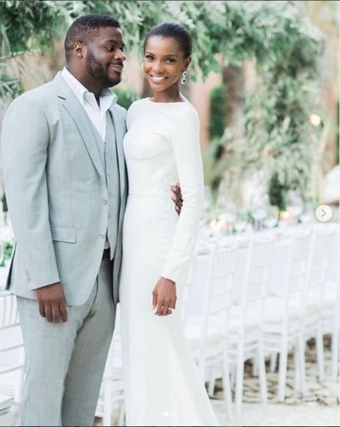 Agbani Darego and her hubby, Ishaya Danjuma