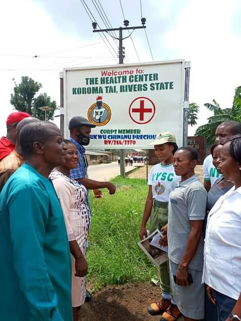 One of the community projects executed by Miss Precious Chukwu Chinanu of Batch A Stream 2, 2021 NYSC set