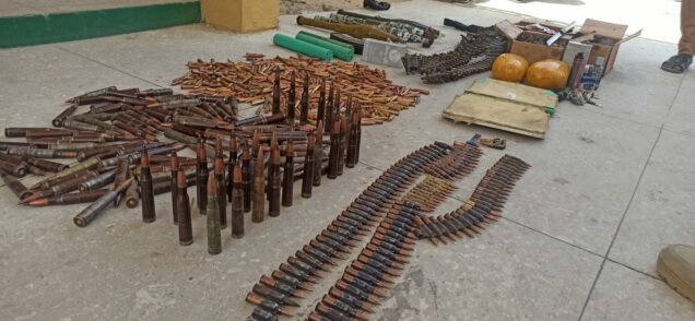 The arms recovered from Cross Rivers man, Clement Asuk, by operatives of Borno Police Command