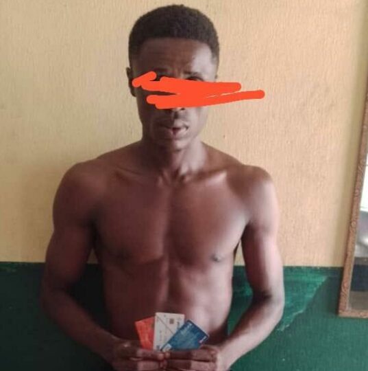 Promise Dogoh:  arrested for stealing N640,000 by swapping ATM Cards of victims and withdrawing their money in Rivers