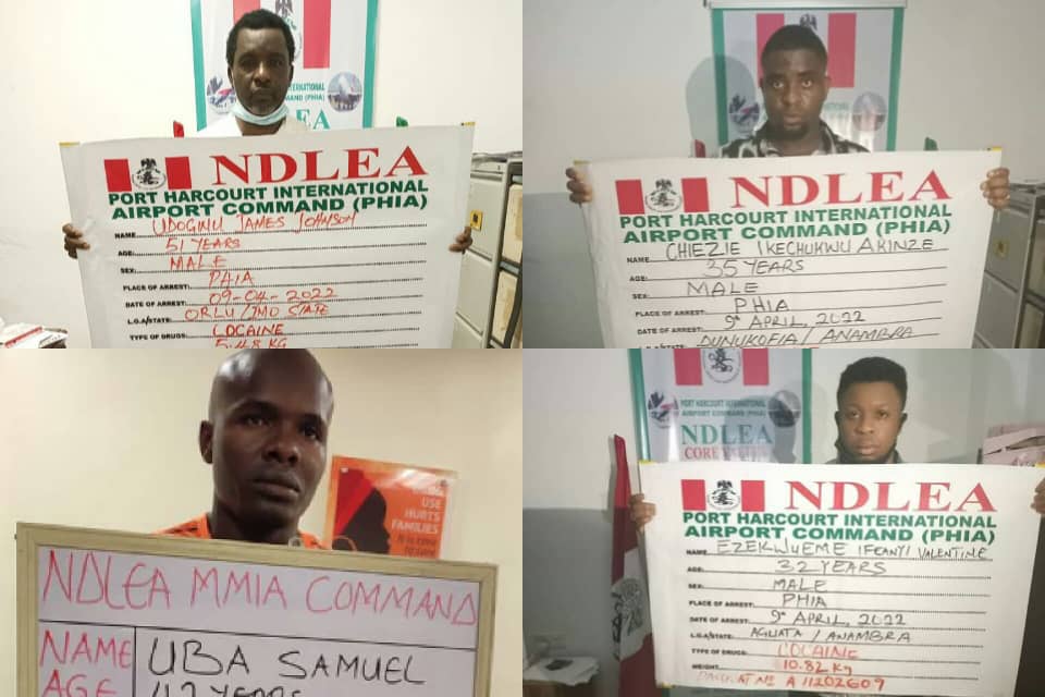 Some of the suspects arrested by NDLEA