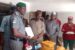 Comptroller, Ogun Area 1 Customs Command, Makinde Bamidele, handing over the seized loads of Indian hemp to NDLEA Director, Ishaku Yusuf Kwajafa in Abeokuta, the state capital