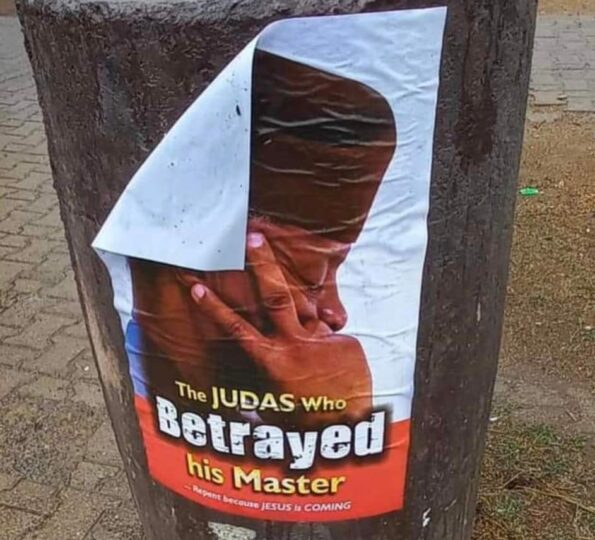 one of the posters pasted by mischief makers in Abuja