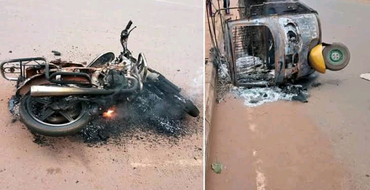 Gunmen burn motorcycle, tricycle in Nsukka