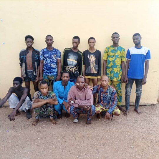 The members of Eiye Supreme Confraternity arrested over involvement in bloody  clashes and death of 3 persons in Abeokuta, Ogun State.