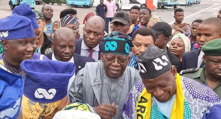 Tinubu with Ganduje in Kano