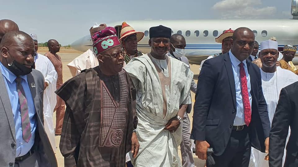 Moment Tinubu hit Adamawa for presidential aspiration (Photos) - P.M. News