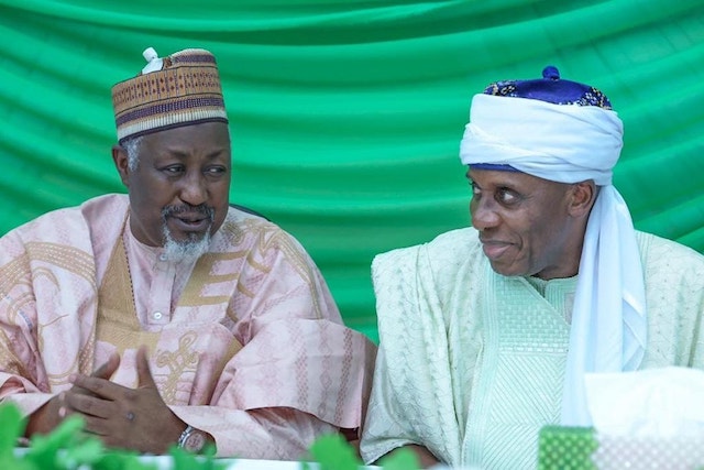 Amaechi and his host Governor Abubakar Badaru