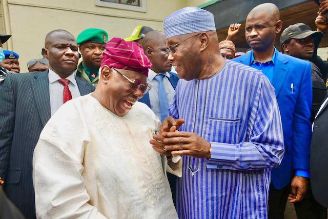 Atiku with Bode George in Lagos