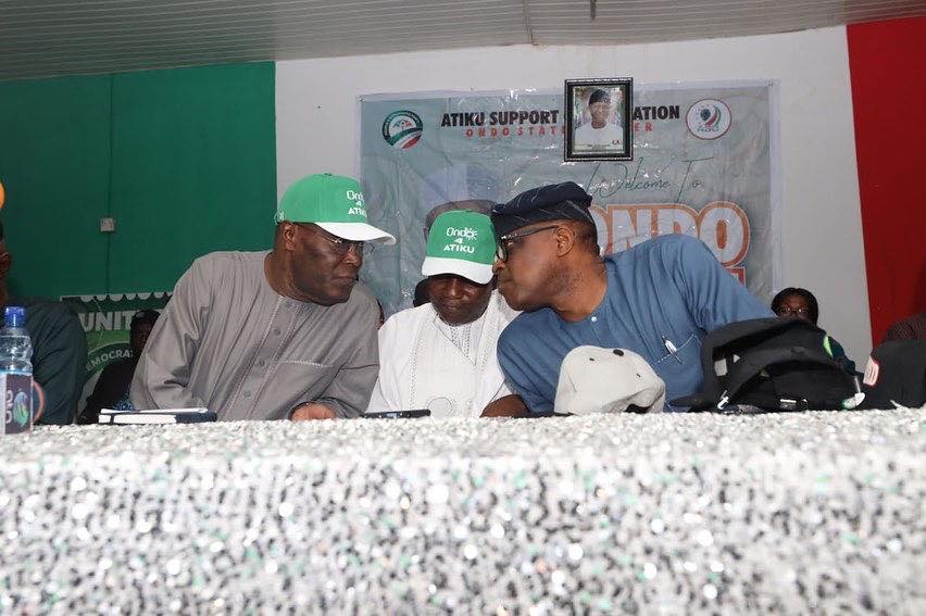 Atiku with leaders of PDP in Ondo
