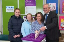 Australian PM Scott Morrison and wife cast their votes
