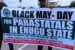 Workers in Enugu government's agencies protest delay in implementation of minimum wage with black attires during Workers’ Day celebration.