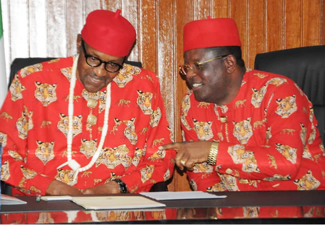 Buhari and Ebonyi governor David Umahi