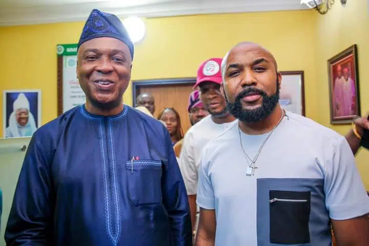 Dr Bukola Saraki and Banky W