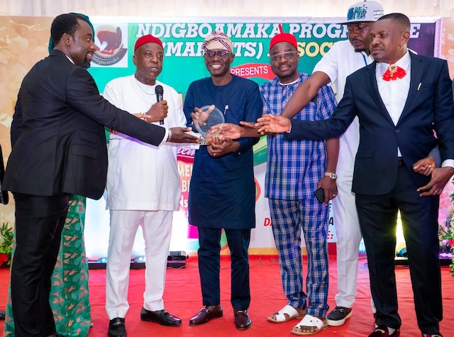 Governor Sanwo-Olu at the market conference of NDIGBOAMAKA PROGRESSIVE (MARKETS) ASSOCIATION