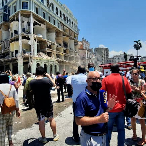 Hotel Saratoga in ruins after gas explosion