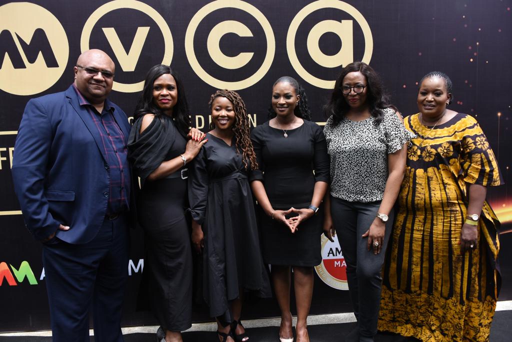 L-R: Christopher Puta, MultiChoice Talent Factory Academy Director, Southern Region; Atinuke Babatunde, MTF Academy Director, West Africa; Nwabisa Matyumza, MTF Director, Africa; Dr. Busola Tejumola, Executive Head, Content and Channels, West Africa, MultiChoice Nigeria; Caroline Oghuma, Executive Head, Corporate Affairs, MultiChoice Nigeria and Victoria Goro, MTF Academy Director, East Africa at the AMVCA Young Filmmakers Day in Lagos, yesterday.
