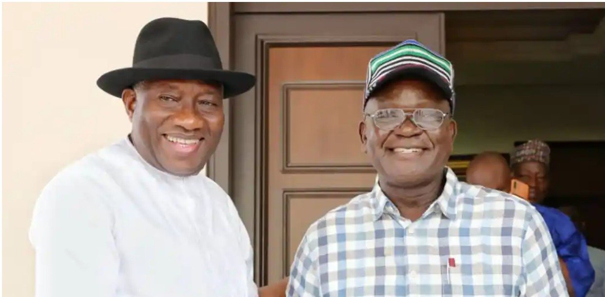Goodluck Jonathan and Gov. Ortom