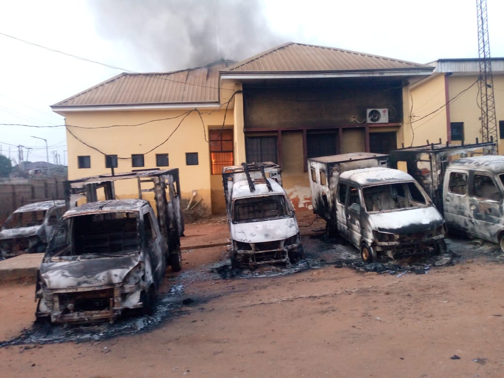 Headquarters of Idemili North LGA in Ogidi, Anambra burnt by arsonists early Monday morning