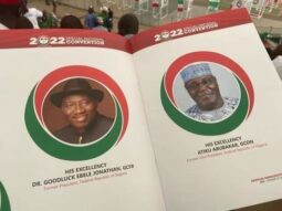 Jonathan and Atiku Abubakar in PDP brochure for presidential primary