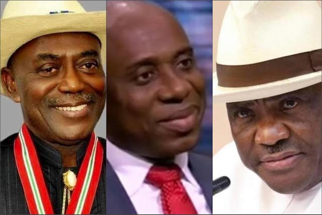 L-R: Odili, Amaechi and Wike