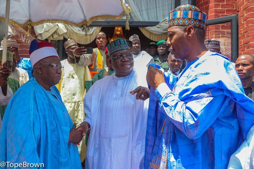 Lawan with Zulum during the visit