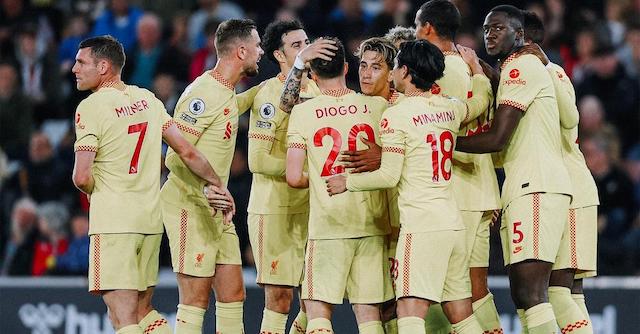 Liverpool players in Southampton on Tuesday