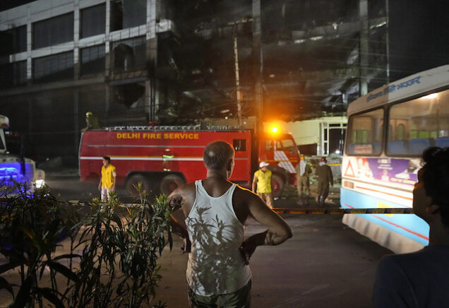 New Delhi building gutted by fire