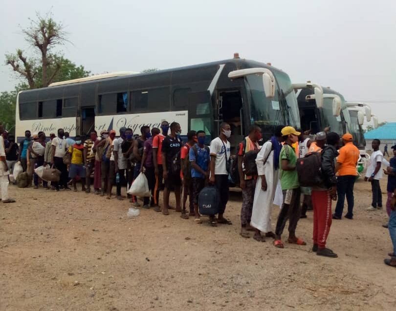 FILE: Nigerians repatriated from Agadez, Niger Republic on arrival in Kano