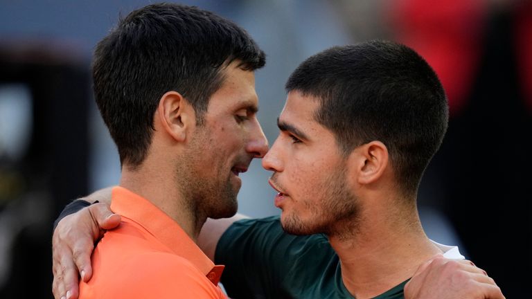 Novak Djokovic and Carlos Alcaraz