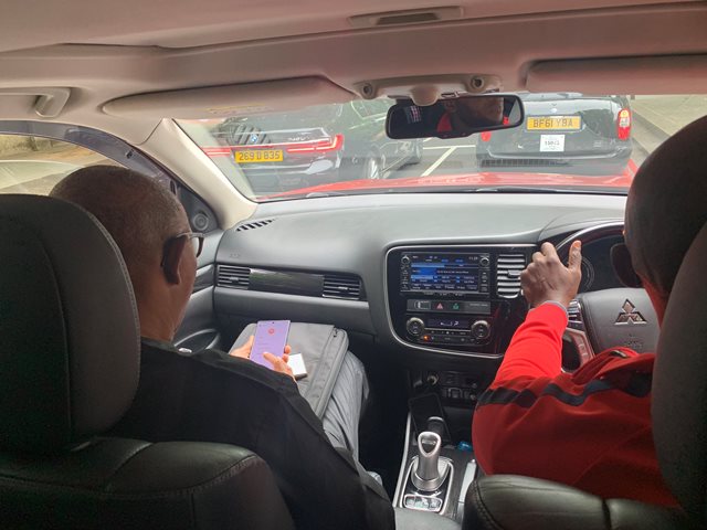 The driver driving Obi to Downing Street