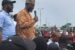 APC cieftain, Ojukaye Flag Amachree addressing some supporters wen he returned with APC nomination forms