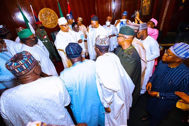 The president with the governors