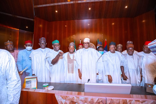 The president with the governors