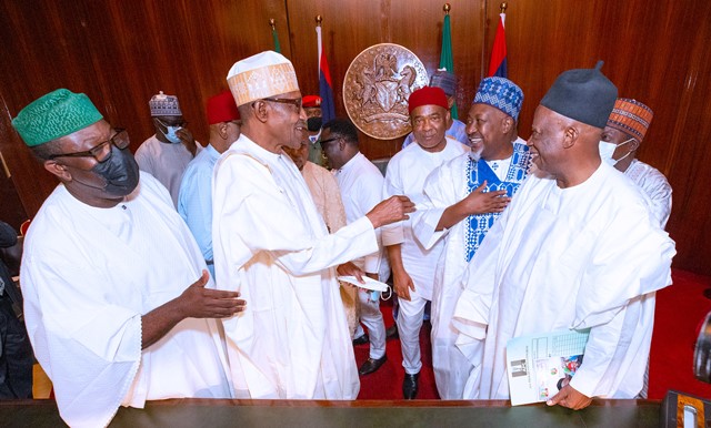 Moment Buhari met APC governors ahead presidential primary (Photos) - P ...