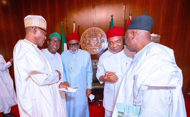 The president with some of the governors