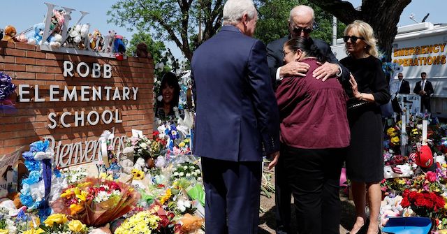 President Biden and First Lady Jill with one of the mothers of Uvalde kids
