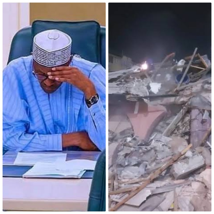 I am pained by Lagos building collapse - Buhari