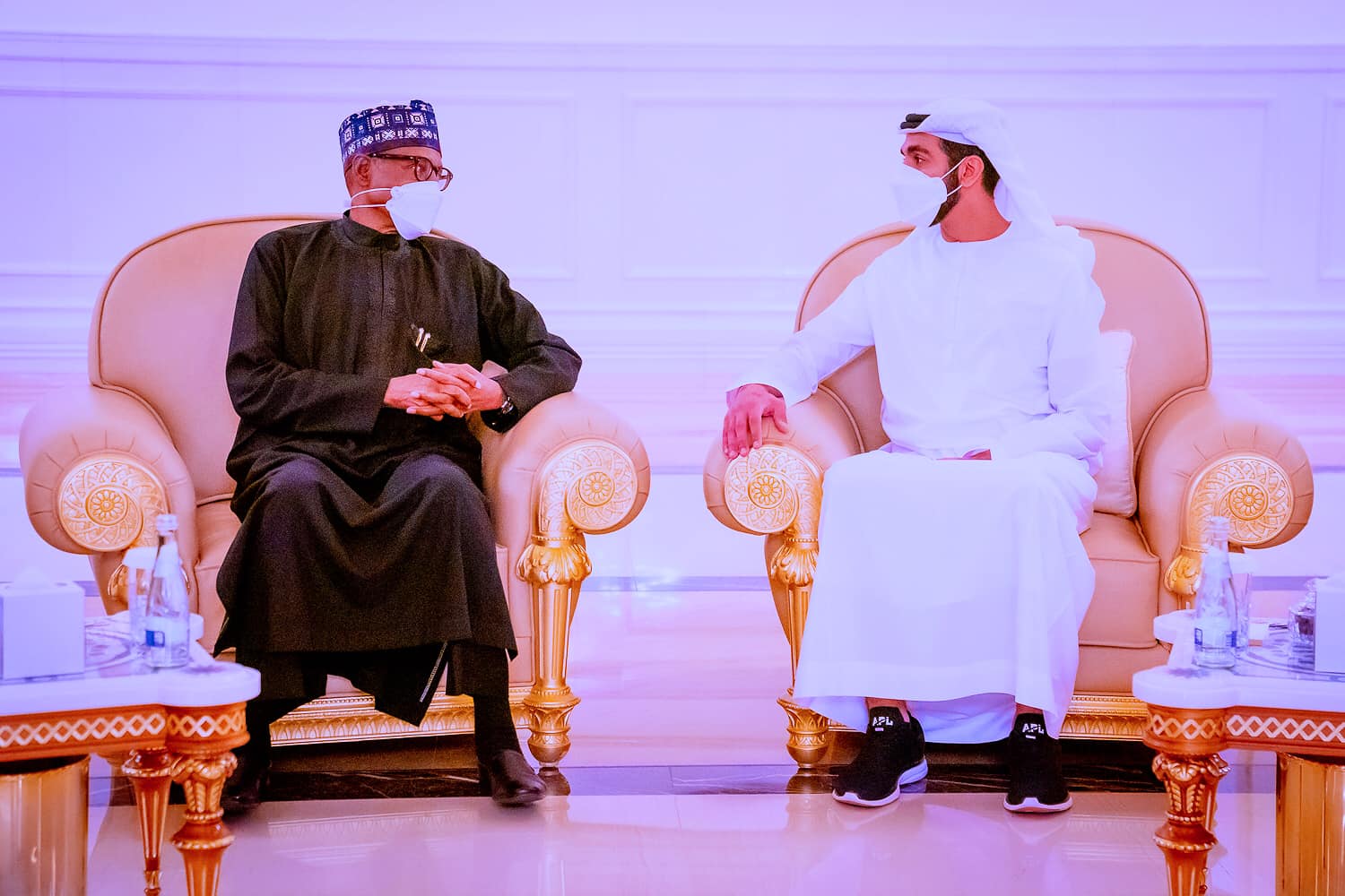 Nigerian President with UAE new leader