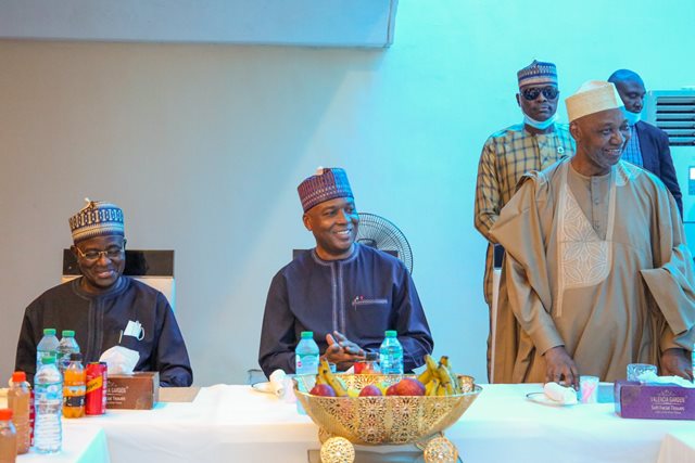 Saraki and Sambo during the visit