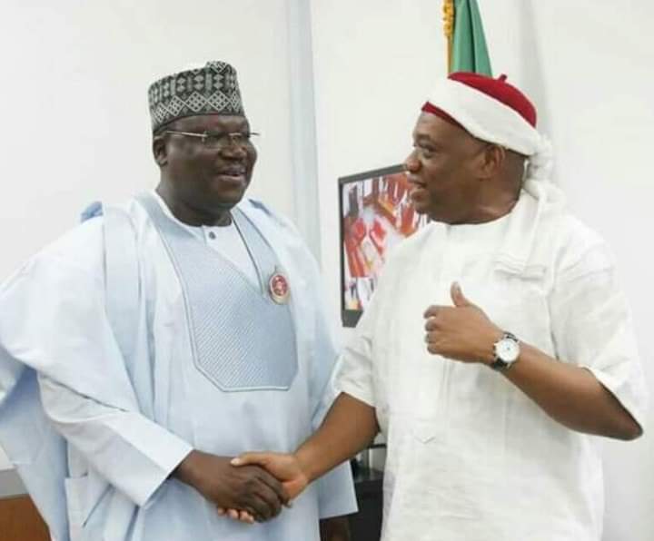 Senate President Ahmad Lawan and Orji Kalu: Kalu urges Buhari to pick Lawan as his successor following emergence of Atiku as PDP presidential candidate