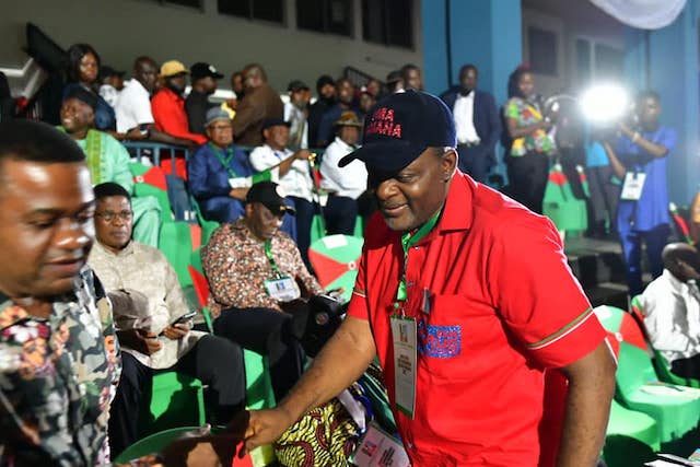 Senator Bassey Otu at the U.J. Esuene Stadium venue of the primary