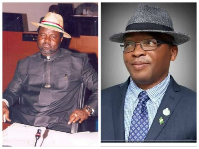 Micheal Ibinabo West and Sokonte Huttin Davies: join battle for Rivers APC governorship ticket