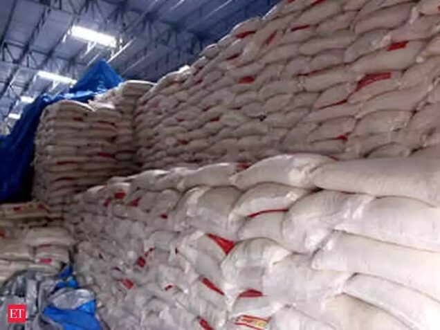 Sugar bagged for export