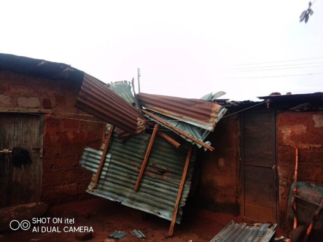 Rainstorm renders hundreds of residents of Ubiaja, in Esan South-East Local Government Area of Edo State homeless