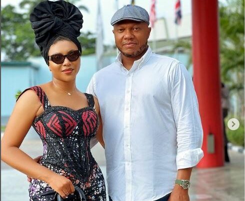 Stephanie Coker Aderinokun and her hubby, Olumide Aderinokun