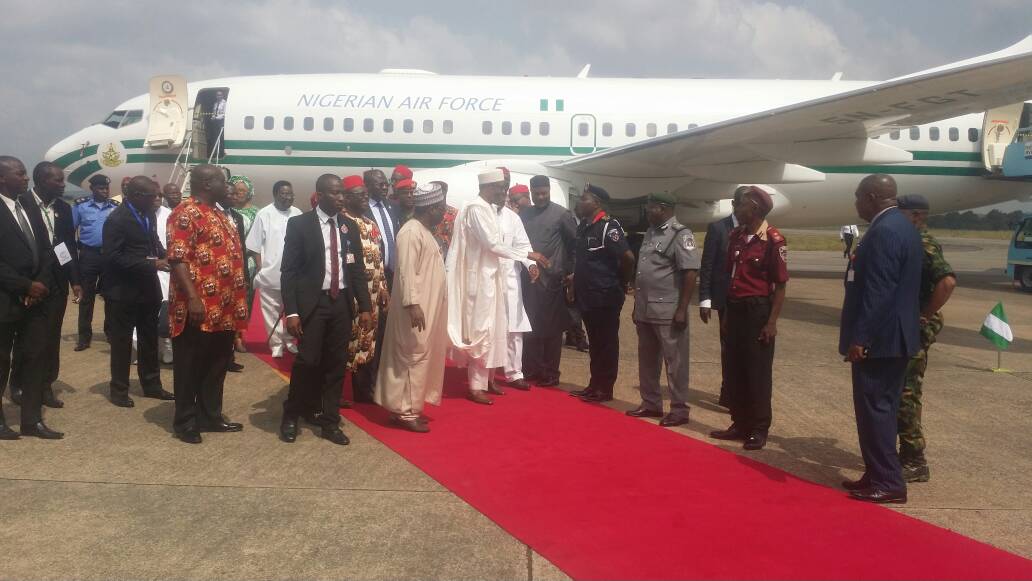Buhari arrives Ebonyi on 2-day working visit