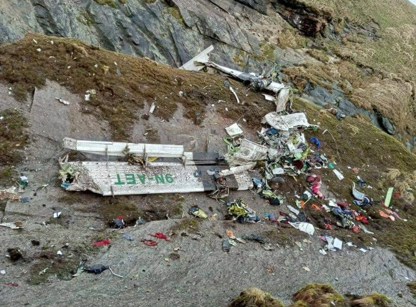 Scene of Nepal plane crash