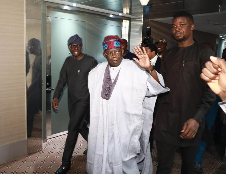 Tinubu arrived Transcorp for presidential screening